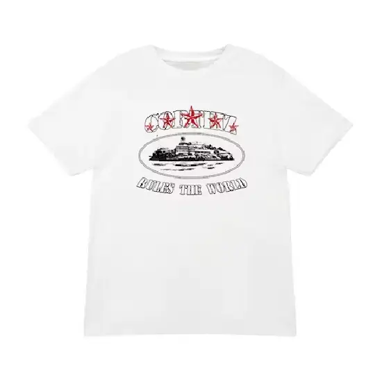 Corteiz 5 Starz Alcatraz T-Shirt White