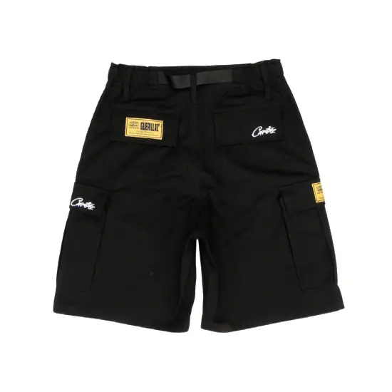 Corteiz Alcatraz Cargo Shorts Preto